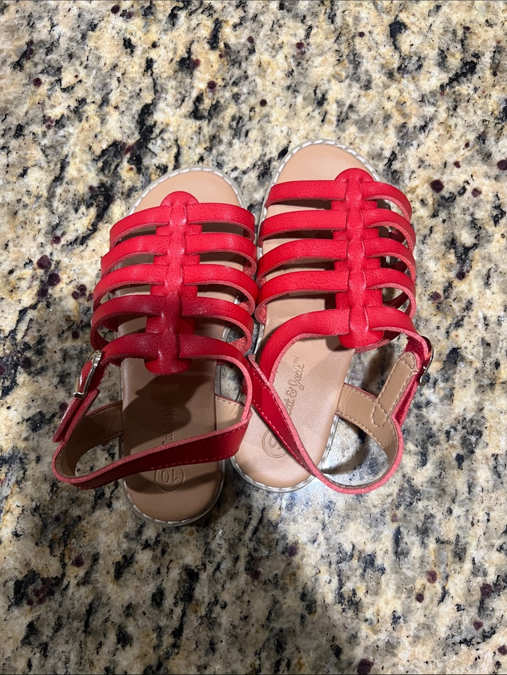 Cat & Jack Red Strappy Girls' Sandals